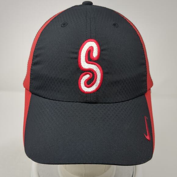 Letter S #11 Strapback Hat Black One Size Embroidered Logo Nike Golf - Picture 2 of 9